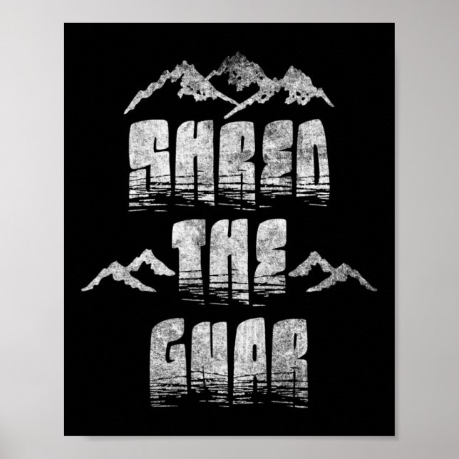 Poster Destruiu O Gnar Extreme Snowboard Mountain (Frente)