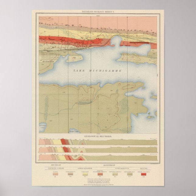 Pôster Detailed Geology Sheet V (Frente)