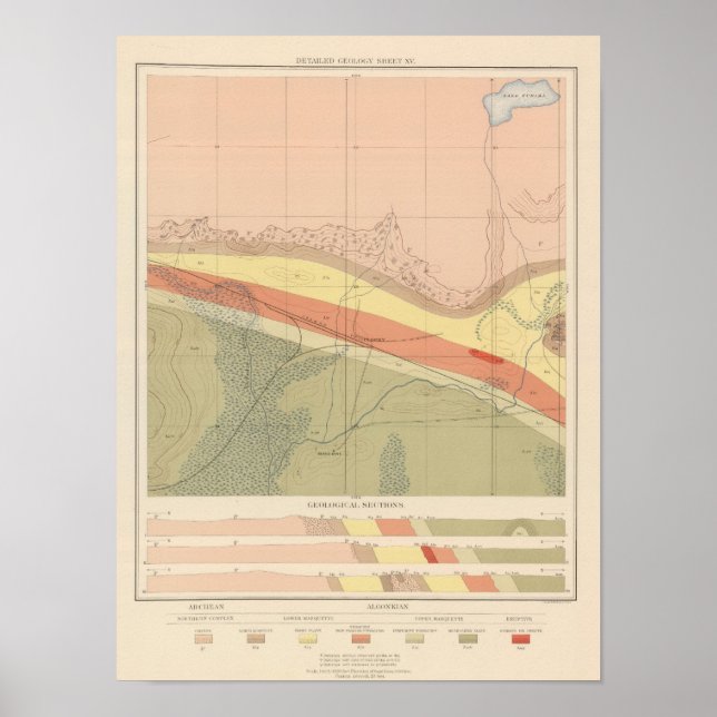 Pôster Detailed Geology Sheet XV (Frente)