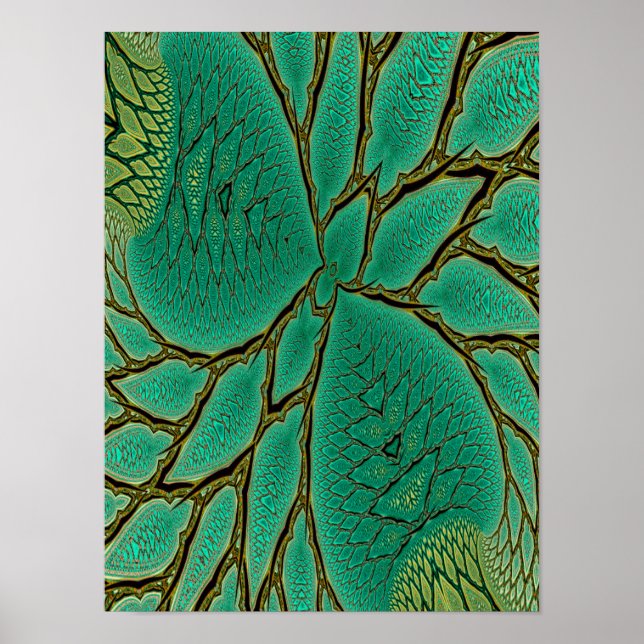 Poster Detalhe da Folha Fractal (Frente)