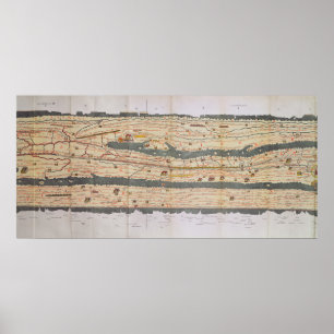 Pôster Detalhe da mesa de Peutinger