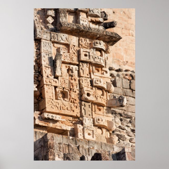 Pôster Detalhe Da Pirâmide Mágica, Yucatan, México (Frente)