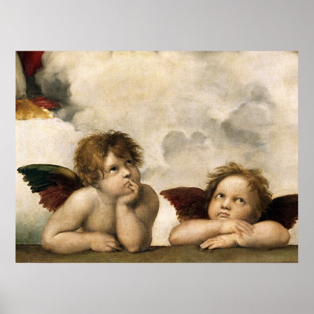 Poster Detalhe da Sistina Madonna, Raphael (Frente)