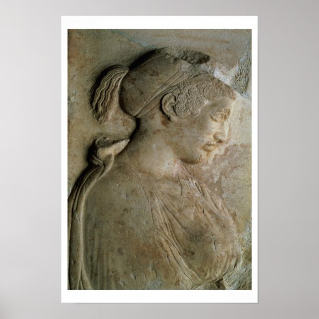 Pôster Detalhe da stela de Filis, de Thasos, c.5t (Frente)