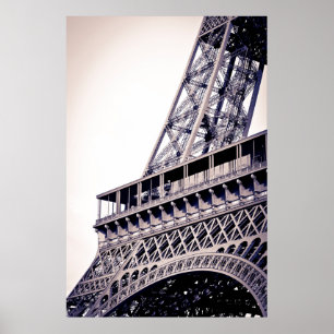 Pôster Detalhe da Torre Eiffel, Paris, França