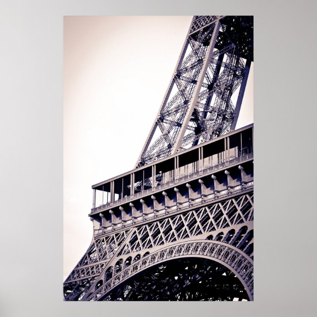 Pôster Detalhe da Torre Eiffel, Paris, França (Frente)