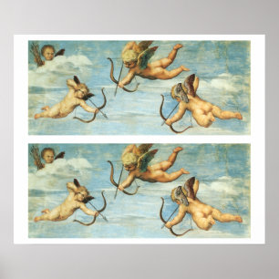 Pôster Detalhe de Galatea Angels de Raphael Sanzio