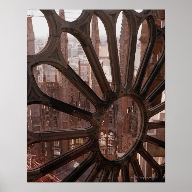 Pôster Detalhe de La Sagrada Familia, Barcelona, Espanha (Frente)