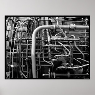 Poster Detalhe de motor de jato J-58