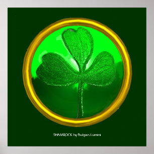 Pôster Detalhe de Shamrock do CORAÇÃO CELTICA DE SAINT PA