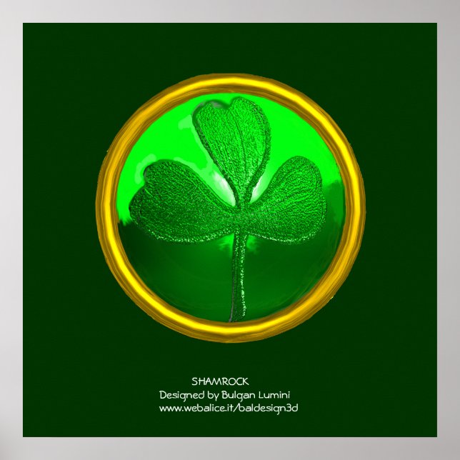 Pôster Detalhe de Shamrock do CORAÇÃO CELTICA DE SAINT PA (Frente)