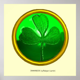 Pôster Detalhe de trevo da SAINT PATRICK'S CELTIC HEART