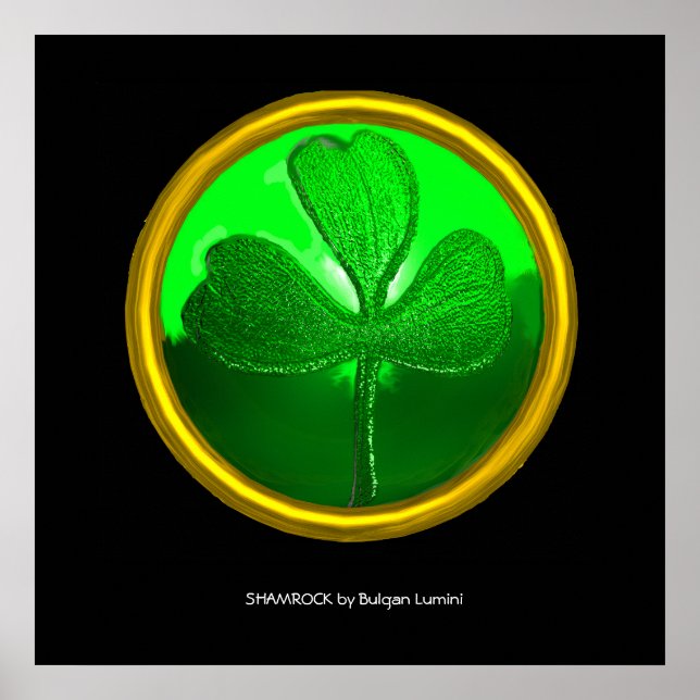 Pôster Detalhe de trevo de SAINT PATRICK'S CELTIC HEART (Frente)