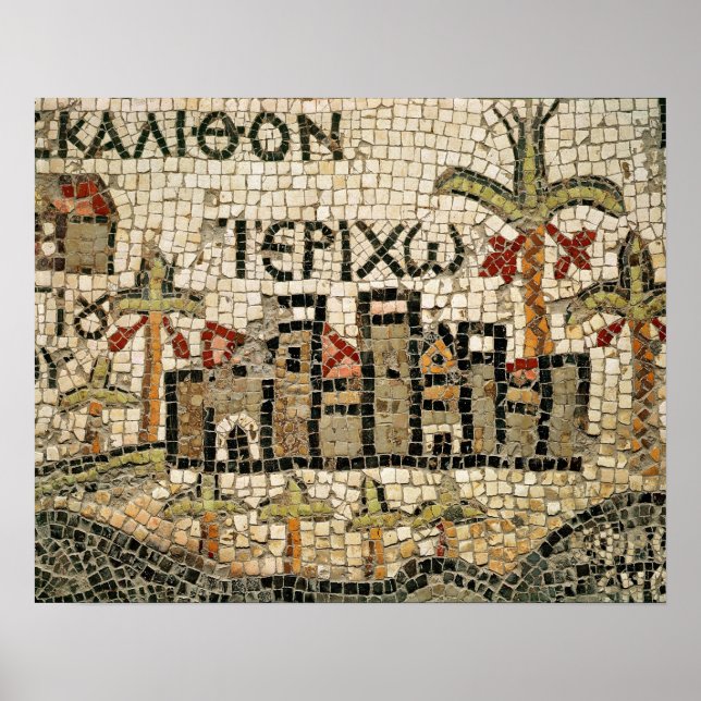 Poster Detalhe de um mapa de Jericho (Frente)