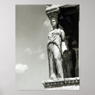 Pôster Detalhe de uma cariátide do Erechtheion