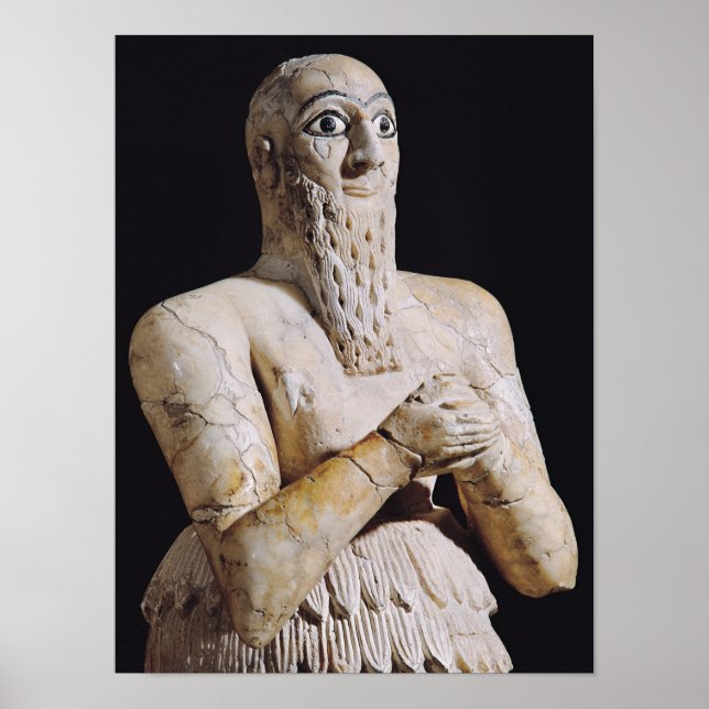 Pôster Detalhe de uma estátua de Itur-Shamagen (Frente)