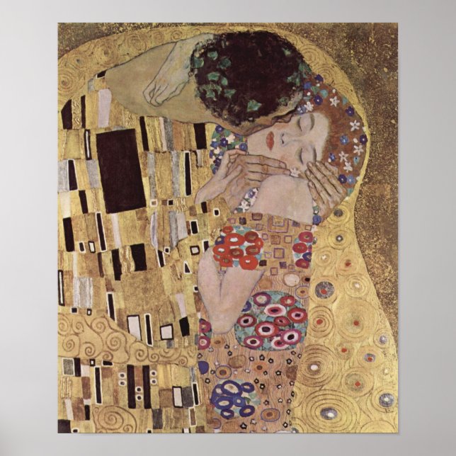 Poster Detalhe do Beijo - Gustav Klimt (Frente)