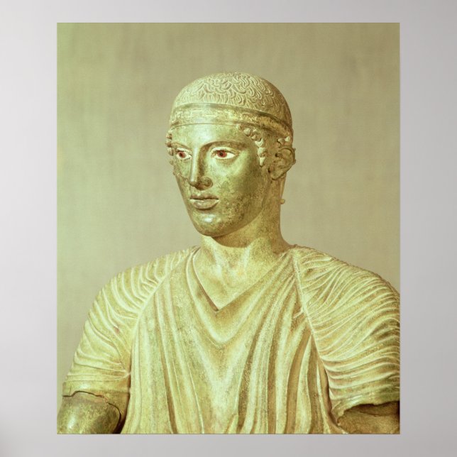 Poster Detalhe do Delphi Charioteer, c.470 BC (Frente)