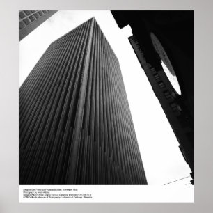 Pôster Detalhe do edifício financeiro, 1966 por Ansel Ada