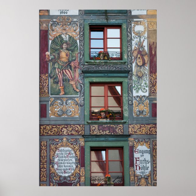 Pôster Detalhe do Fresco do ornamentado, Alemanha (Frente)