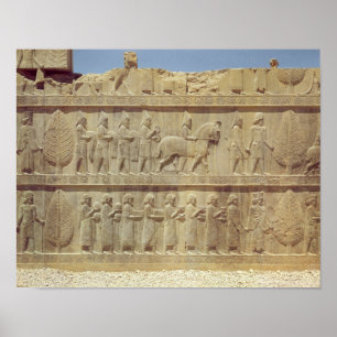 Poster Detalhe do friso do alivio na escadaria do leste