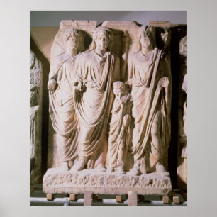 Poster Detalhe do friso que mostra imperadores Hadrian