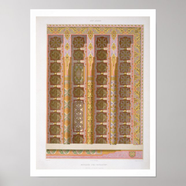 Pôster Detalhe do grande teto da Mesquita de El- (Frente)