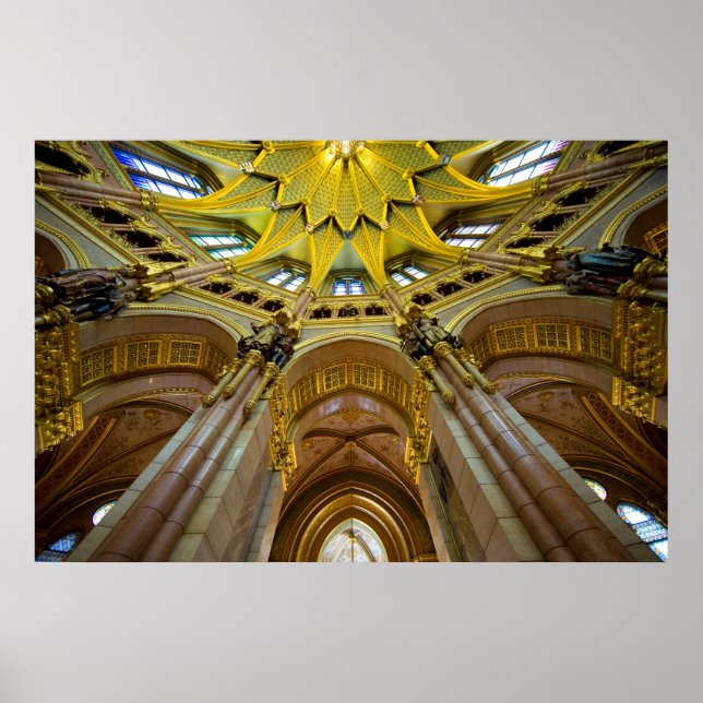 Pôster Detalhe do Interior do Edifício do Parlamento (Frente)