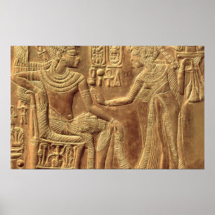 Pôster Detalhe do santuário dourado de Tutankhamun