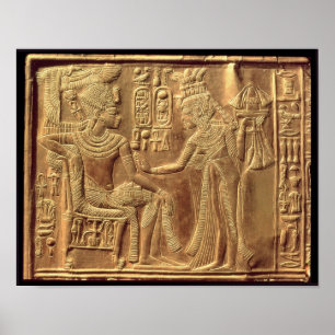 Pôster Detalhe do santuário dourado de Tutankhamun
