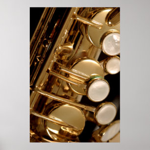 Pôster detalhe do saxofone