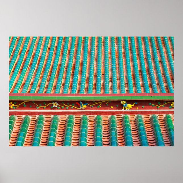 Poster Detalhe do Telhado de South Putuo (Frente)