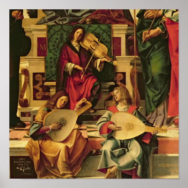 Poster Detalhe dos músicos de anjo (Frente)