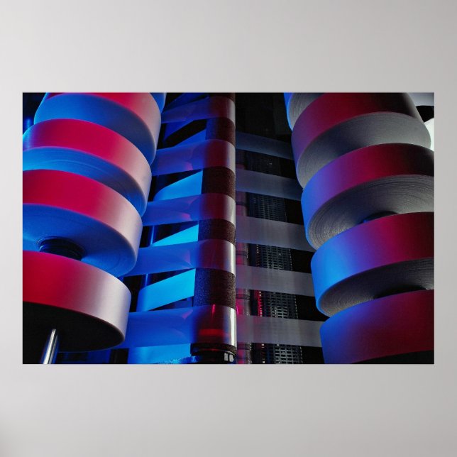 Pôster Detalhes da máquina de embalagem industrial (Frente)