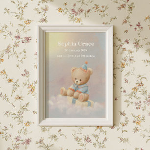 Poster Detalhes de Nascimento do Urso de Teddy Suave e Bo