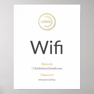 Poster Detalhes Do Wifi Adicionar O Logotipo Da Sua Empre