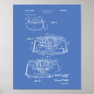 Pôster Detector de fumaça 1969 - Arte de patente - Bluepr