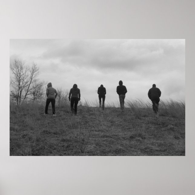 Pôster Determinação de Poster/Impressão de preto e branco (Frente)