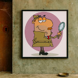Poster Detetive<br><div class="desc">Um detetive do estilo cartoon em um caso. Esta design parece realmente eficaz nestes Poster</div>