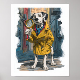 Poster Detetive Dálmata � Cão Solucionador de Crimes