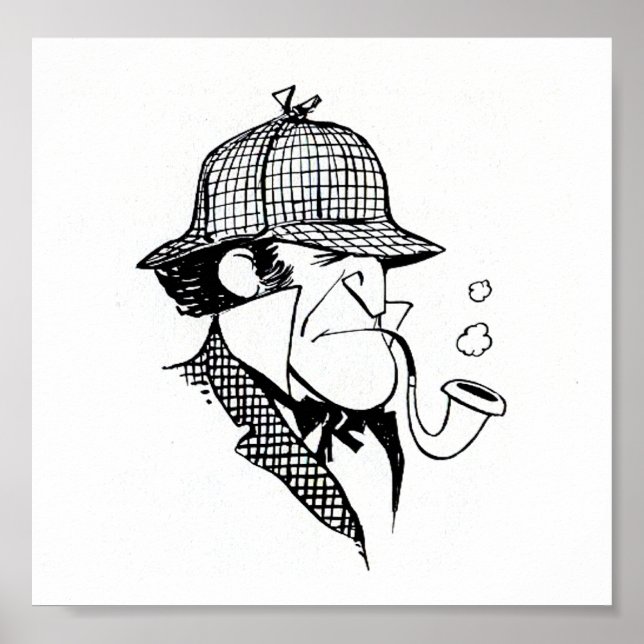 Poster Detetive de Fumagem de Pipe (Frente)