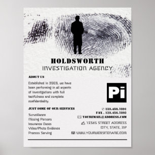 Poster Detetive Detetive Investigador Privado Design