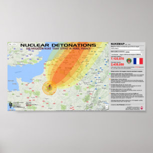 Pôster Detonações Nucleares - França