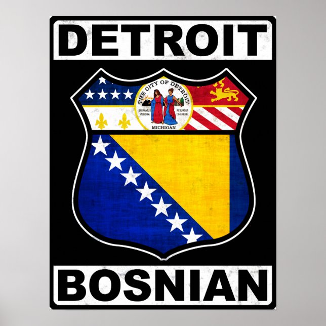 Pôster Detroit Bosnian American (Frente)