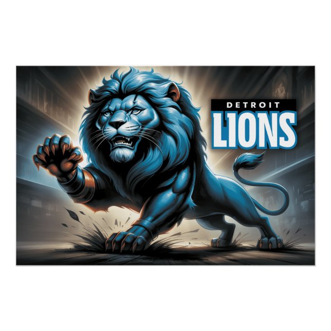 Pôster Detroit Lions (Frente)