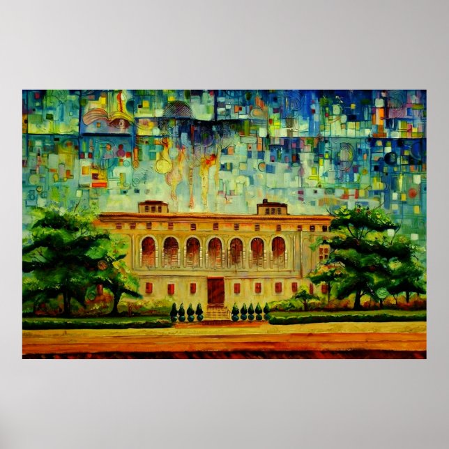 Poster Detroit Public Main Library Rendition 1 (Frente)