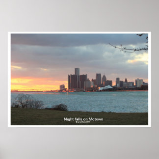 Poster Detroit Riverscape