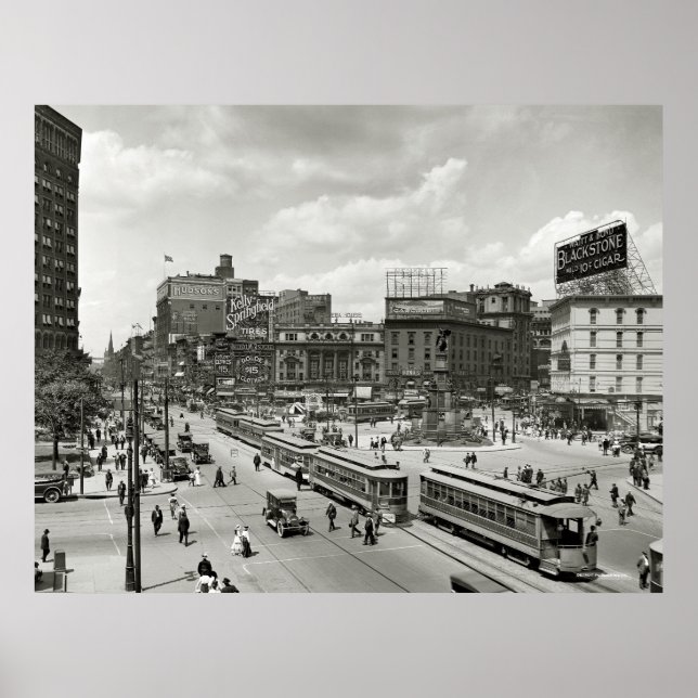 Pôster DETROIT SQUARE c. 1910 (Frente)