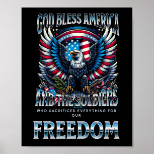 Poster Deus Abençoe a América e os Soldados