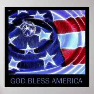 Pôster Deus abençoe América